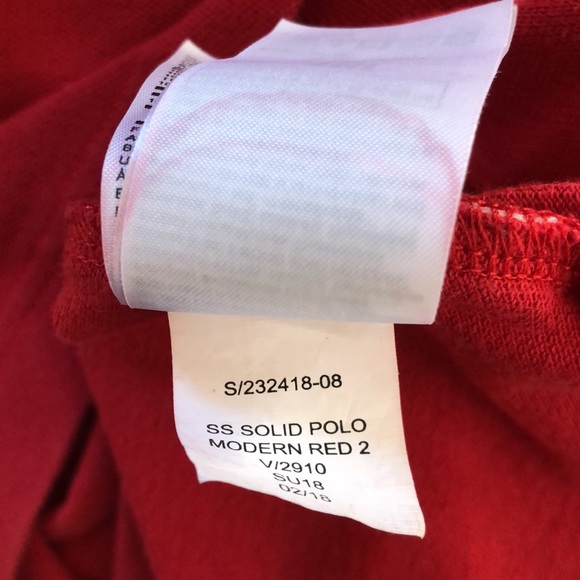 122. KIDS GAP KIDS red polo short sleeve cotton t-shirt - Picture 7 of 7